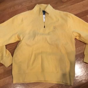 Yellow quarter zip pullover